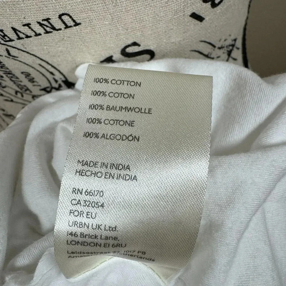 Free People Apricot Rose Mini Eyelet White Dress Puff Sleeve Open Back Size Med - Picture 11 of 12